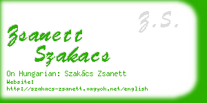 zsanett szakacs business card